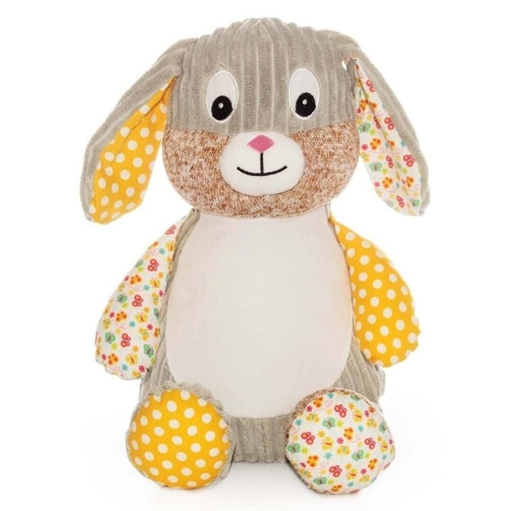 Sensory Bunny Stuffed Animal -‎ Sunshine Patterned Plush - Rabbit Plushie